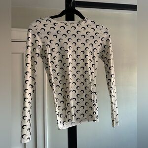 Black and while silk Marine Serre size large